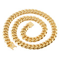 Collier Hip Hop Collier Hip Hop Collier Collier de robinet de chaîne cubaine Collier en acier inoxydable en acier inoxydable